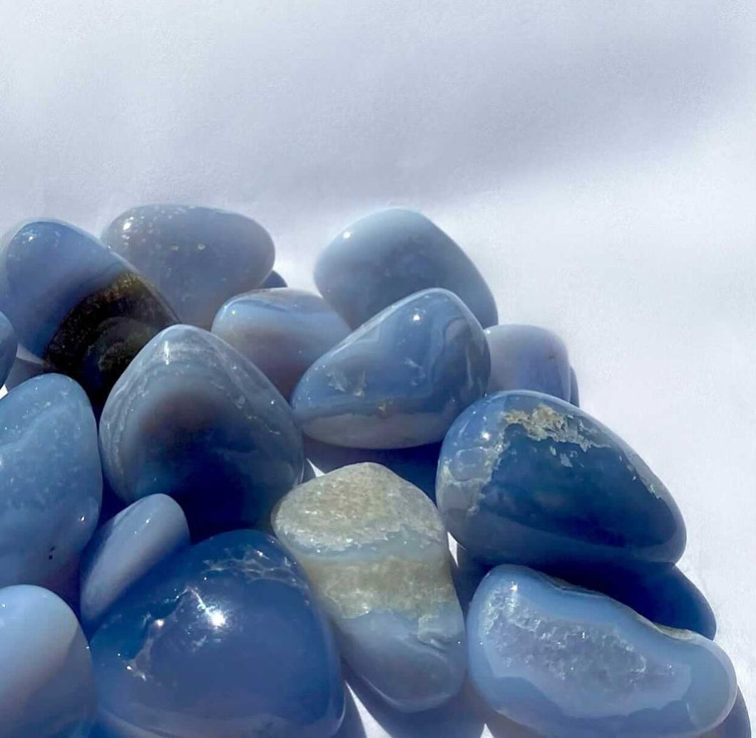 BLUE LACE AGATE TUMBLES