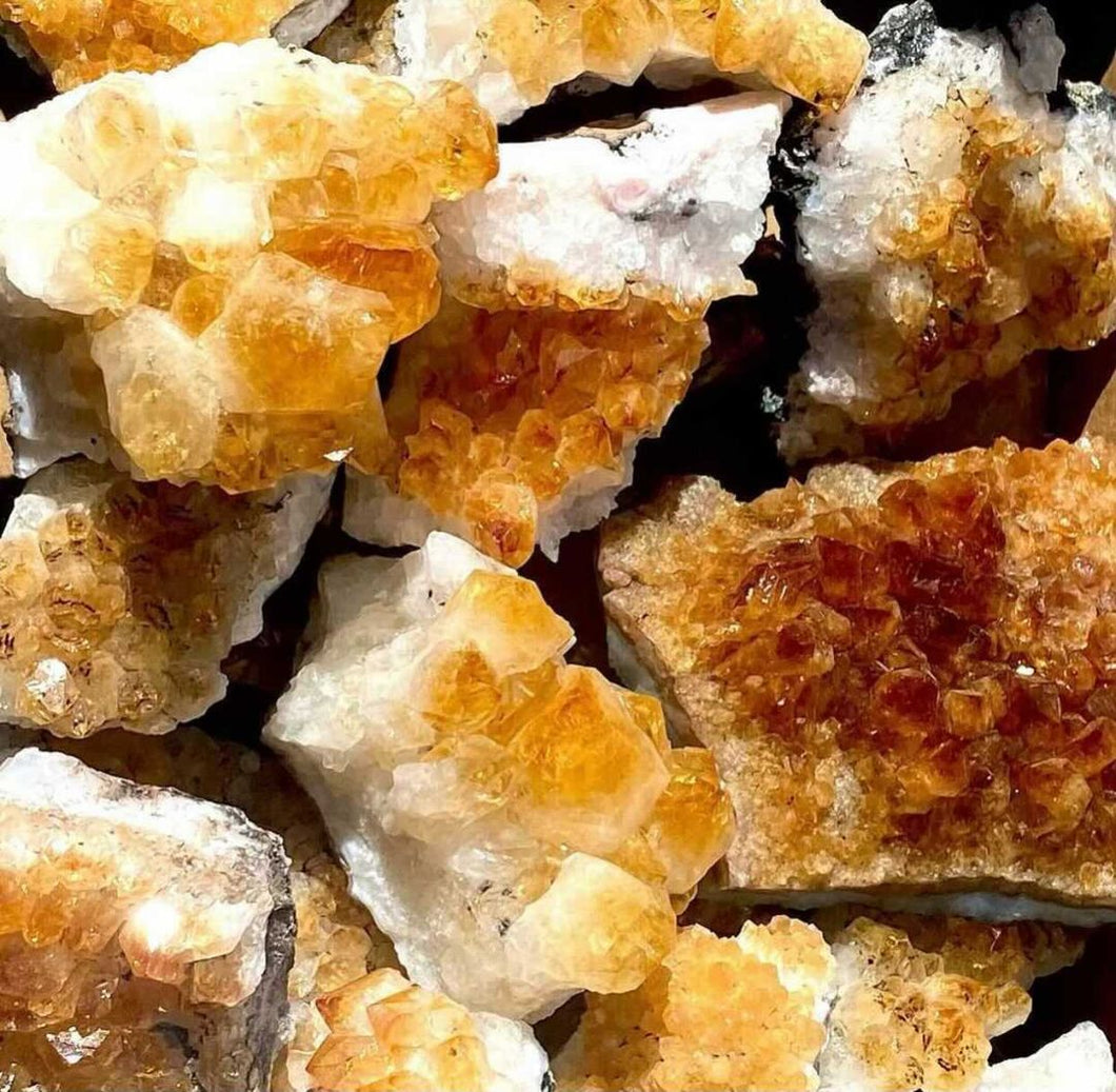 HEAT TREATED CITRINE CLUSTERS C GRADE